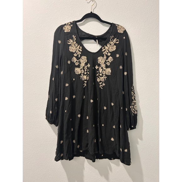 Free People Sweet Tennessee Embroidered Mini Dress in Black - Picture 4 of 10